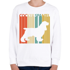 PRINTFASHION Cocker Spaniel - Gyerek pulóver - Fehér