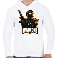 PRINTFASHION COD: Warzone - Férfi kapucnis pulóver - Fehér férfi pulóver, kardigán