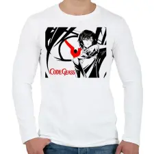 PRINTFASHION Code geass - Férfi hosszú ujjú póló - Fehér férfi póló