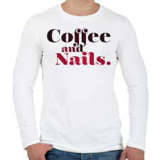 PRINTFASHION Coffee and nails. - Férfi hosszú ujjú póló - Fehér férfi póló