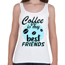 PRINTFASHION coffee friends - Női atléta - Fehér női trikó