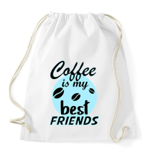 PRINTFASHION coffee friends - Sportzsák, Tornazsák - Fehér tornazsák