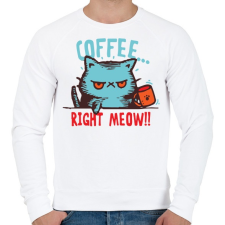 PRINTFASHION Coffee right - Férfi pulóver - Fehér férfi pulóver, kardigán