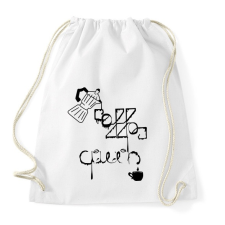 PRINTFASHION CoffeeQueenBlack - Sportzsák, Tornazsák - Fehér tornazsák