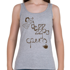 PRINTFASHION CoffeeQueenBrown - Női atléta - Sport szürke női trikó