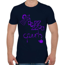 PRINTFASHION CoffeeQueenPurple - Férfi póló - Sötétkék férfi póló