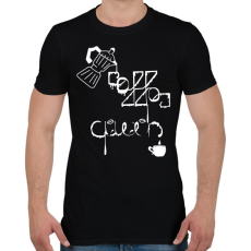 PRINTFASHION CoffeeQueenWhite - Férfi póló - Fekete
