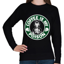 PRINTFASHION coffeismypoison - Női pulóver - Fekete női pulóver, kardigán