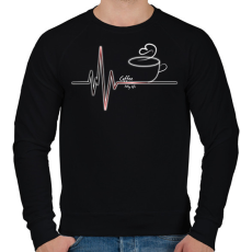 PRINTFASHION CoffemyLife - Férfi pulóver - Fekete