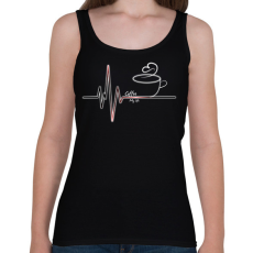 PRINTFASHION CoffemyLife - Női atléta - Fekete