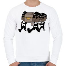 PRINTFASHION Coffin Dance - Férfi pulóver - Fehér
