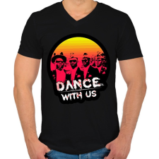 PRINTFASHION Coffin Dance - Férfi V-nyakú póló - Fekete férfi póló
