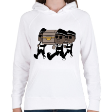 PRINTFASHION Coffin Dance - Női kapucnis pulóver - Fehér