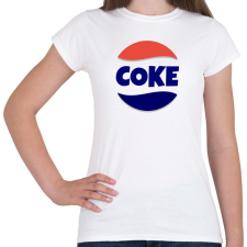 PRINTFASHION COKE - Női póló - Fehér női póló