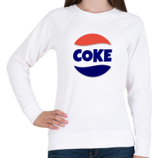 PRINTFASHION COKE - Női pulóver - Fehér női pulóver, kardigán