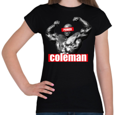 PRINTFASHION Coleman power - Női póló - Fekete női póló