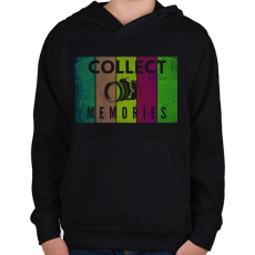 PRINTFASHION COLLECT MEMORIES - Gyerek kapucnis pulóver - Fekete