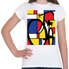 PRINTFASHION Colorful Bike - Női póló - Fehér női póló