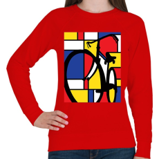 PRINTFASHION Colorful Bike - Női pulóver - Piros