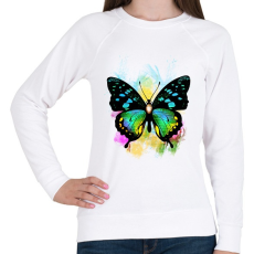 PRINTFASHION colorful butterfly - Női pulóver - Fehér