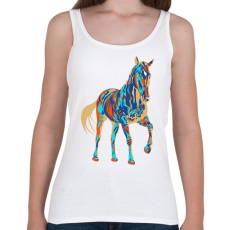 PRINTFASHION Colorfull Horse - Női atléta - Fehér