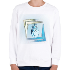 PRINTFASHION colorfulltiger - Gyerek pulóver - Fehér