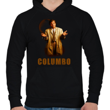 PRINTFASHION COLUMBO - Férfi kapucnis pulóver - Fekete férfi pulóver, kardigán