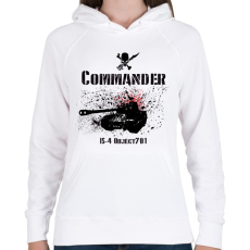 PRINTFASHION commander is-4 - Női kapucnis pulóver - Fehér