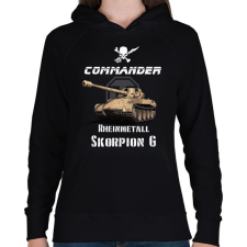 PRINTFASHION commander-scorpion g - Női kapucnis pulóver - Fekete női pulóver, kardigán