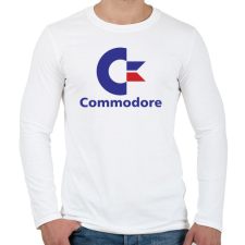 PRINTFASHION Commodore - Férfi hosszú ujjú póló - Fehér férfi póló