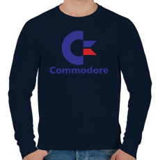 PRINTFASHION Commodore - Férfi pulóver - Sötétkék