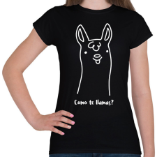 PRINTFASHION Como te llamas - Női póló - Fekete női póló