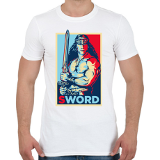 PRINTFASHION Conan Sword - Férfi póló - Fehér