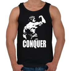PRINTFASHION Conquer - Férfi atléta - Fekete