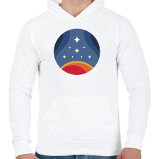 PRINTFASHION Constellation Starfield - Férfi kapucnis pulóver - Fehér férfi pulóver, kardigán