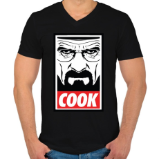 PRINTFASHION Cook - Férfi V-nyakú póló - Fekete