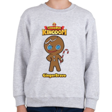 PRINTFASHION Cookie Run Kingdom - GingerBrave - Gyerek pulóver - Sport szürke