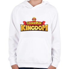 PRINTFASHION Cookie Run Kingdom - Logo - Gyerek kapucnis pulóver - Fehér