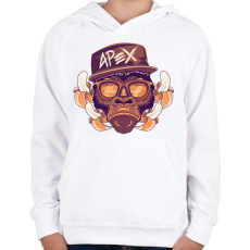 PRINTFASHION Cool Apex - Gyerek kapucnis pulóver - Fehér