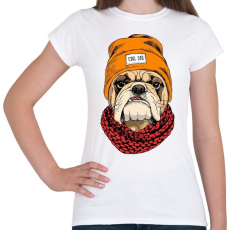 PRINTFASHION Cool Dog - Női póló - Fehér