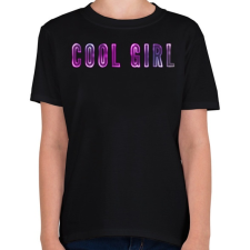 PRINTFASHION cool girl - Gyerek póló - Fekete gyerek póló