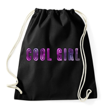 PRINTFASHION cool girl - Sportzsák, Tornazsák - Fekete tornazsák