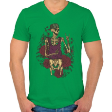 PRINTFASHION Cool guy - Férfi V-nyakú póló - Zöld