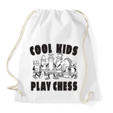 PRINTFASHION Cool kids play chess - sakk - Sportzsák, Tornazsák - Fehér tornazsák