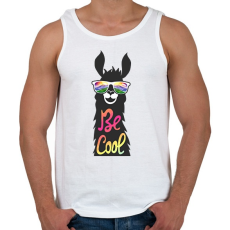 PRINTFASHION Cool láma - Férfi atléta - Fehér