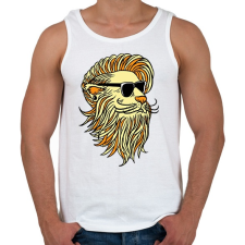 PRINTFASHION Cool Lion - Férfi atléta - Fehér atléta, trikó