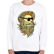 PRINTFASHION Cool Lion - Gyerek pulóver - Fehér