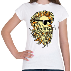 PRINTFASHION Cool Lion - Női póló - Fehér