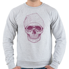 PRINTFASHION Cool skull - Férfi pulóver - Sport szürke férfi pulóver, kardigán