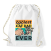 PRINTFASHION Coolest Cat Dad Ever - Sportzsák, Tornazsák - Fehér